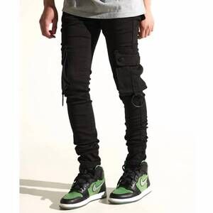 NEW PHEELINGS men's i'll be there cargo jean in jet black